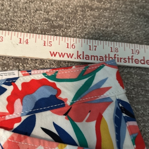 NWT St. John's Bay Floral 5" Shorts Womens 16 Tropical Cotton stretch Beach Soft - Picture 12 of 14